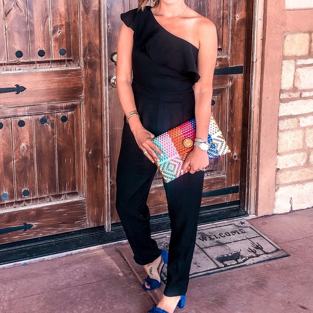 Black One-Shoulder Jumpsuit